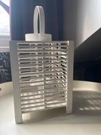 Windlicht wit met glazen binnenvaas, Ophalen, Wit, Minder dan 50 cm, Glas