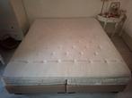 Boxspring Lits-jumeaux Pullman, Huis en Inrichting, Slaapkamer | Bedden, Ophalen, Overige materialen, Beige, Tweepersoons