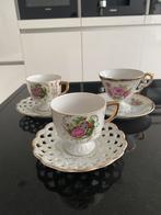 3x Versailles kop & schotels op voet vintage 1950, Ophalen of Verzenden