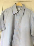 Blauw met een streepje overhemd van de BIJENKORF, Kleding | Heren, Overhemden, Blauw, Halswijdte 43/44 (XL), Ophalen of Verzenden