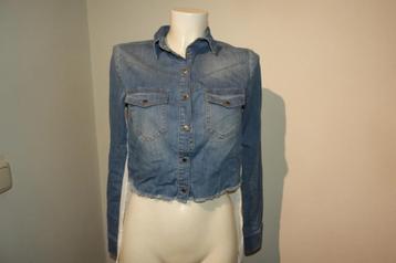 Elisabetta Franchi jeans blouse achterkant lang witte stof  beschikbaar voor biedingen
