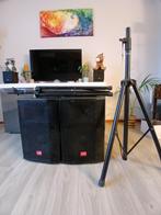 2x LEM T-4 A PA speakers 600 Watt actief 12 inch + tripods, Audio, Tv en Foto, Luidsprekers, Gebruikt, Overige typen, 120 watt of meer