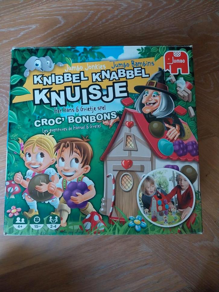 Jumbo Knibbel Knabbel Knuisje - Hans & Grietje Bordspel, Hobby en Vrije tijd, Gezelschapsspellen | Bordspellen, Zo goed als nieuw