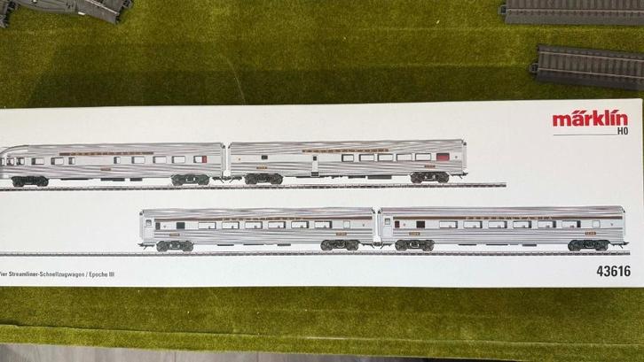 Marklin 43616 Personenrijtuigset Pennsylvanina, Hobby en Vrije tijd, Modeltreinen | H0, Zo goed als nieuw, Treinset, Wisselstroom