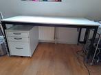 Bureau met ladenblok en PC houder., Huis en Inrichting, Bureaus, Gebruikt, Ophalen