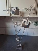 Moderne woondeco vensterbank hartjes zilverkleurig, Onbekend, Ophalen of Verzenden, Zo goed als nieuw, Onbekend