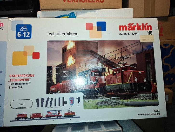 Marklin begin set brandweer 29752, Hobby en Vrije tijd, Modeltreinen | H0, Zo goed als nieuw, Treinset, Wisselstroom, Märklin