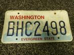 Kentekenplaat licenseplate Washington 2 USA, Verzenden, Gebruikt, Auto's