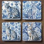 Bengaal Delfts Blauw onderzetters met houder, Ophalen of Verzenden, Nieuw, Glas of Kopje