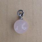 Mini Rozenkwarts Bedel 0,7cm, Sieraden, Tassen en Uiterlijk, Bedels, Overige merken, Zo goed als nieuw, 1 bedel, Edelsteen