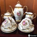 Gemerkt mokka servies compleet vintage theeservies set, Antiek en Kunst, Antiek | Servies compleet, Ophalen of Verzenden
