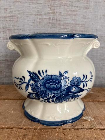 Antiek Delfts blauw miniatuur cachepot/ bloempot, M12 beschikbaar voor biedingen