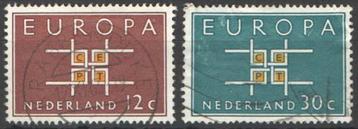 Nederland NVPH nr 800/1 gestempeld Europazegels 1963 beschikbaar voor biedingen