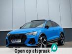 Audi Q3 Sportback 45 TFSI e Hybrid 3x S-Line Black Edition., Auto's, Gebruikt, Blauw, Leder en Stof, 245 pk