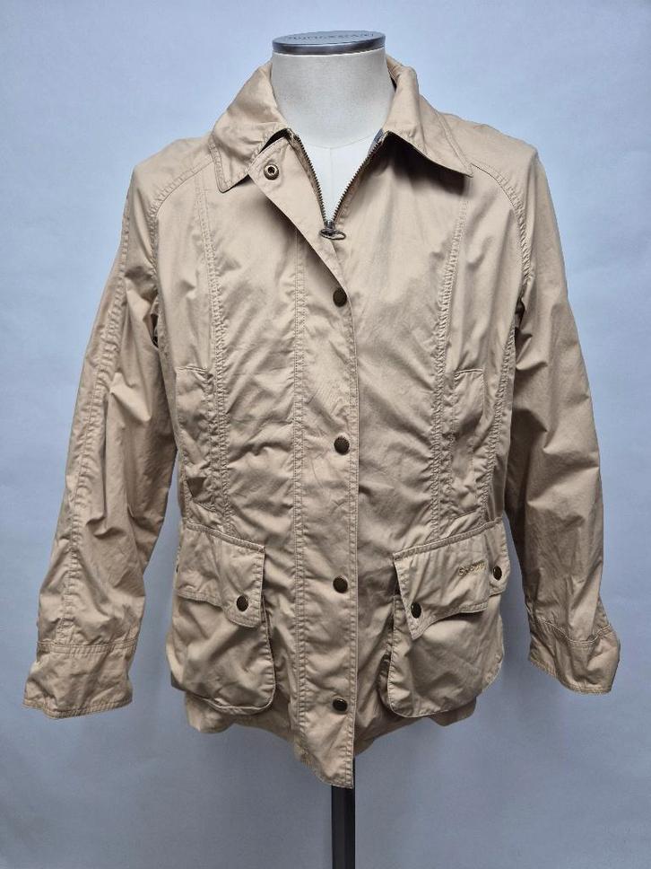 Barbour dames parka 'Cotton Beadnell' jas, maat 44, Kleding | Dames, Jassen | Winter, Zo goed als nieuw, Maat 42/44 (L), Beige