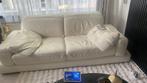 Witte 2- en 3 zits leren bank, Ophalen of Verzenden, Gebruikt, 75 tot 100 cm, 200 tot 250 cm