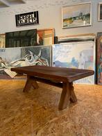 Massief Eiken Salontafel - Midcentury Brutalistisch, Ophalen, Gebruikt, 50 tot 100 cm, 50 tot 75 cm