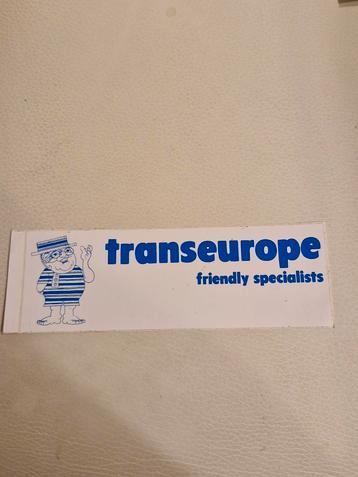649 Vintage Transeurope Sticker beschikbaar voor biedingen
