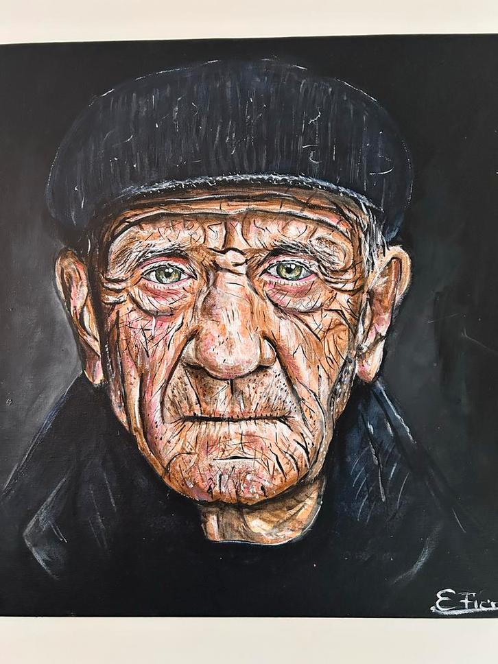 Oude Man Portret, Antiek en Kunst, Kunst | Schilderijen | Klassiek, Ophalen of Verzenden