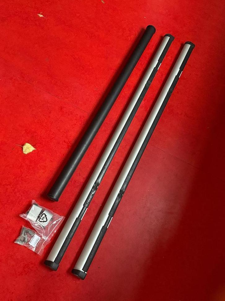 Thule 757 voor dakrail + ProBar Evo 135cm + ladderrol 110cm, Auto diversen, Dakdragers, Gebruikt, Ophalen