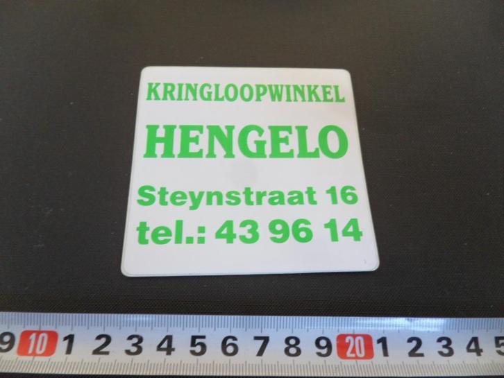 sticker kringloopwinkel hengelo steynstraat 16 *, Verzamelen, Stickers, Zo goed als nieuw, Ophalen