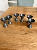 Art nouveau 6 tinnen bekers kayzerinn, Antiek en Kunst, Ophalen