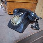 Oude bakelieten telefoon, zwart, PTT, Antiek en Kunst, Curiosa en Brocante, Ophalen of Verzenden