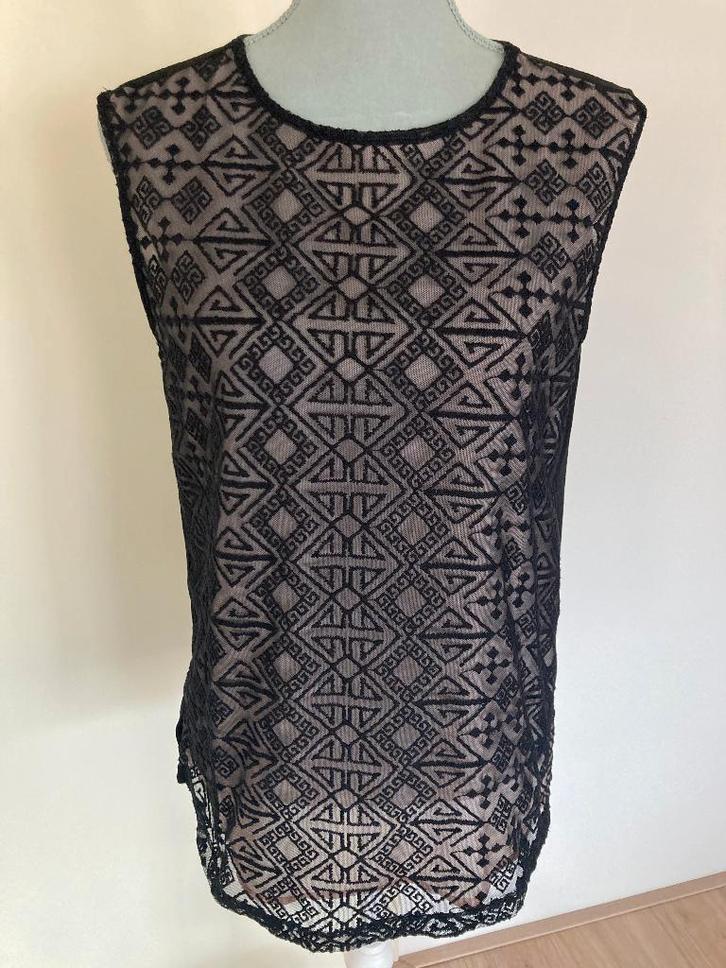 Top - Mango, Kleding | Dames, Tops, Gedragen, Maat 42/44 (L), Zwart, Zonder mouw, Ophalen of Verzenden