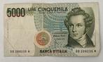 Italië 5.000 Lire 1985 gebruikte staat, Verzenden, Italië, Los biljet