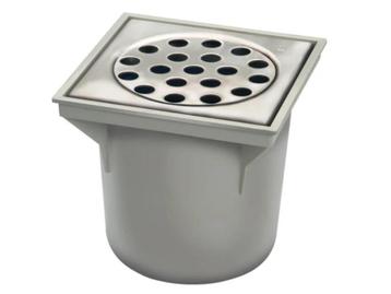 Tuinput met RVS deksel vloerput water afvoerput 20 x 20 cm beschikbaar voor biedingen