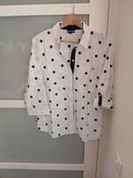 Gerry Wber blouse wit met blauwe stippen maat 40, Kleding | Dames, Blouses en Tunieken, Ophalen of Verzenden, Zo goed als nieuw