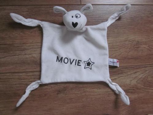 Prénatal wit zacht pluche knuffeldoek hondenkopje MOVIE *, Kinderen en Baby's, Speelgoed | Knuffels en Pluche, Zo goed als nieuw