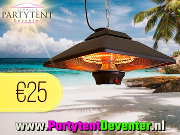 Feestje! Hangende heater tehuur + evt Party tent 6x3 etc. beschikbaar voor biedingen