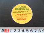 sticker haco dekoratie hoogwoud miv maart 1977 enkhuizen, Verzamelen, Ophalen, Zo goed als nieuw