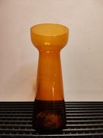 Vintage amberkleurige glazen hyacintglas/bolglas, 20 cm, Huis en Inrichting, Woonaccessoires | Vazen, Overige kleuren, Ophalen of Verzenden