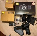 Nikon D3100 zwart spiegelreflexcamera, veel extra’s, Audio, Tv en Foto, Fotocamera's Digitaal, Spiegelreflex, Gebruikt, Ophalen of Verzenden