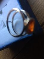 Zilveren ring di lusso met oranje zirkonia, Sieraden, Tassen en Uiterlijk, Ringen, Nieuw, Oranje, Dame, Ophalen