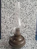 staande olielamp koper met olielampglas, Ophalen of Verzenden