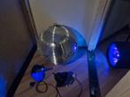 Complete Disco Set, 50 cm Mirrorball, 2 Motoren, UV 400W, Ophalen, Gebruikt, Discobol, Kleur