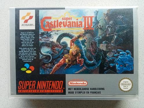 Super Castlevania IV voor de super nintendo (plasticbox), Spelcomputers en Games, Games | Nintendo Super NES, Gebruikt, Avontuur en Actie