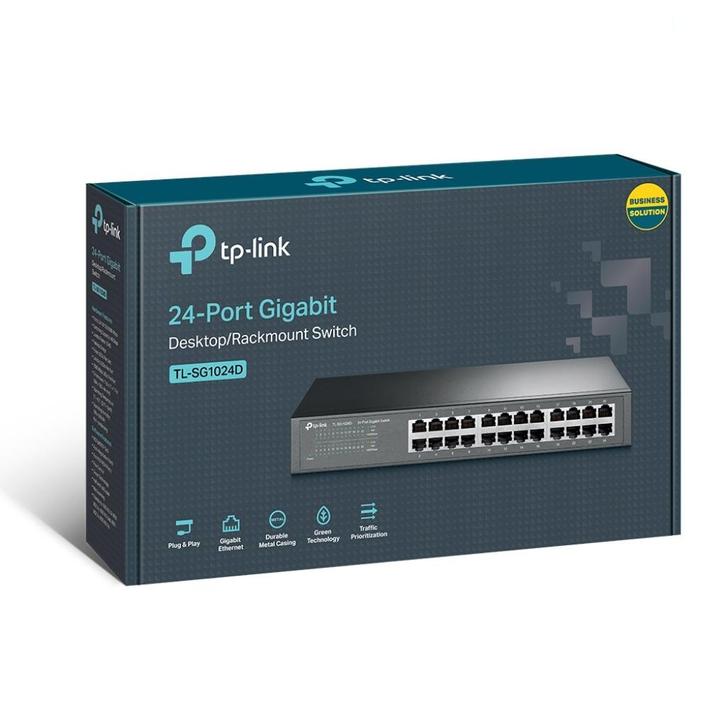 TP-Link TL-SG1024D – 24-poorts Gigabit Switch, Computers en Software, Netwerk switches, Ophalen of Verzenden