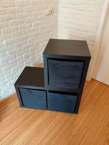 Ikea Kallax kast met opbergbakken beschikbaar voor biedingen