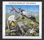 Liberia dieren 1999 postfris vogels aap reptielen, Postzegels en Munten, Ophalen of Verzenden, Dier of Natuur, Postfris