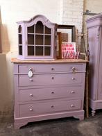 Antieke commode roze babykamer dressoir linnenkast, Ophalen, 50 tot 70 cm, Nvt, Nvt