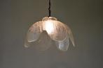 Grote retro vintage hanglamp ijsglas, 50s design, Italie, Gebruikt, 50 tot 75 cm, Murano, Ophalen of Verzenden