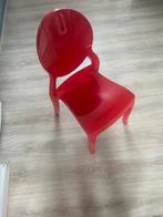 Alterego Eliza, rode kunstof designstoel (4x), Ophalen, Kunststof, Gebruikt, Kartell, Ghost Chair