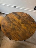 Houten Bijzettafel Industrieel, 45 tot 60 cm, Minder dan 55 cm, Gebruikt, Rond