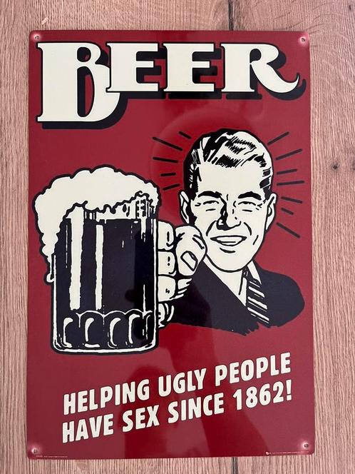 Wandbord Bier/Beer, Verzamelen, Merken en Reclamevoorwerpen, Nieuw, Reclamebord, Ophalen of Verzenden