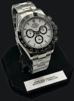 Rolex Daytona 40MM 2024 PANDA 126500LN Diamond Black Oysterf, Sieraden, Tassen en Uiterlijk, Horloges | Heren, Nieuw, Overige merken