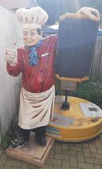 Groot kok/bakkerbeeld met krijtbord, Ophalen, Gebruikt, Mens